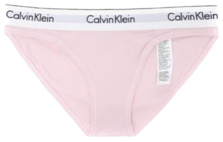 (Women) Calvin Klein Pink Logo Print Triangle Briefs F3787-680