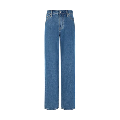 (Women) CALVIN KLEIN Reissue 90s Vintage Straight Stretch Jeans Women Blue J222269