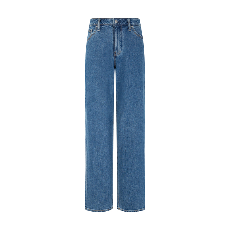 (Women) CALVIN KLEIN Reissue 90s Vintage Straight Stretch Jeans Women Blue J222269 圖 2