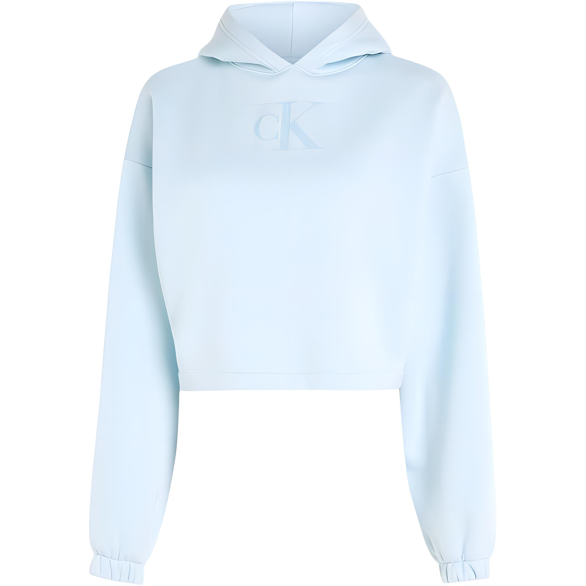(Women) Calvin Klein Short Sequin Logo Hoodie in Blue (EU Version) J20J222962-CYR