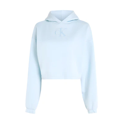 (Women) Calvin Klein Short Sequin Logo Hoodie in Blue (EU Version) J20J222962-CYR