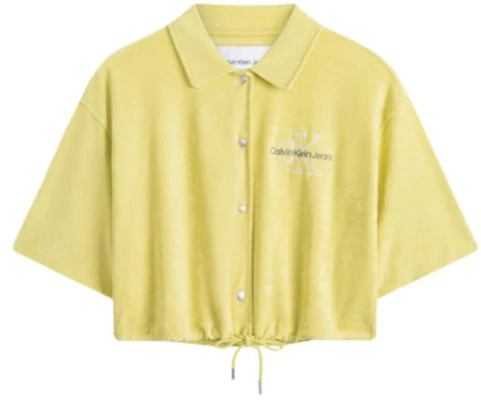 (W) Calvin Klein简约刺绣抽绳Polo卫衣茉莉黄 J221338-KCQ Order (W) Calvin Klein简约刺绣抽绳Polo卫衣茉莉黄 J221338-KCQ