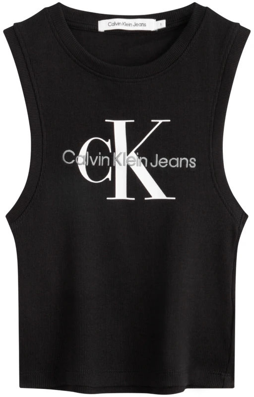 women-calvin-klein-space-black-simple-logo-ribbed-stretch-sleeveless-tank-top-zw-02476