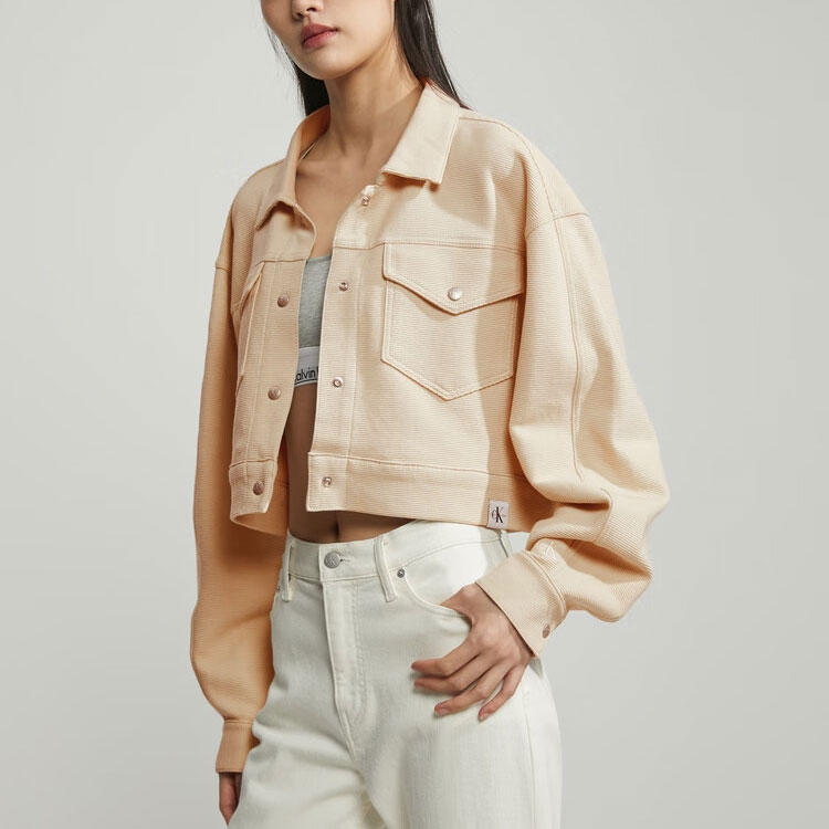 Details for (W) Calvin Klein SS23純色口袋直版外套 - 淺粉色 J221056-ACI