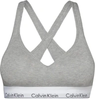 (Women) Calvin Klein SS23 Solid V-Neck Bra Grey QF1654-020 (Women) Calvin Klein SS23 Solid V-Neck Bra Grey QF1654-020