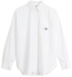 (W) CALVIN KLEIN SS24 Camisa Manga Larga Corte Suelto con Parche Estilo Vaquero. J222610 Order (W) CALVIN KLEIN SS24 Camisa Manga Larga Corte Suelto con Parche Estilo Vaquero. J222610