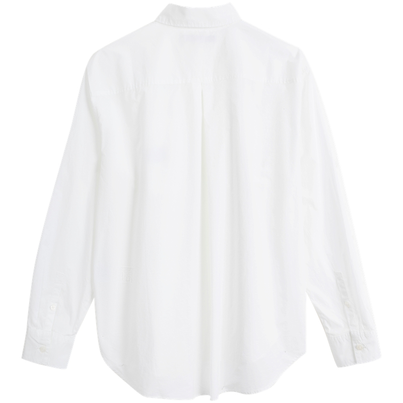 Lookbook (W) CALVIN KLEIN SS24 Baju Lengan Panjang Loose Fit dengan Tampalan Gaya Jeans. J222610