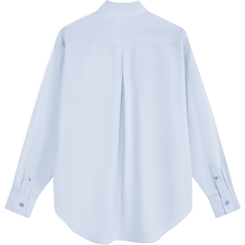 Sizing (W) CALVIN KLEIN SS24 Baju Lengan Panjang Loose Fit dengan Tampalan Gaya Jeans. J222610