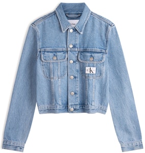 (W) カルバンクライン SS24 ミニマリスト デニム ライトブルー カラージャケット. J223683 Order (W) カルバンクライン SS24 ミニマリスト デニム ライトブルー カラージャケット. J223683