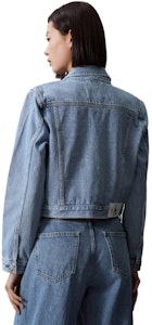 (W) カルバンクライン SS24 ミニマリスト デニム ライトブルー カラージャケット. J223683 Purchase (W) カルバンクライン SS24 ミニマリスト デニム ライトブルー カラージャケット. J223683