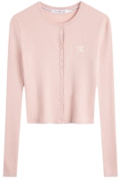 (Women) CALVIN KLEIN SS24 Slim Fit Embroidered Lyocell Blend Cardigan Sweater J223846 (Women) CALVIN KLEIN SS24 Slim Fit Embroidered Lyocell Blend Cardigan Sweater J223846