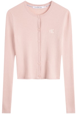 (Women) CALVIN KLEIN SS24 Slim Fit Embroidered Lyocell Blend Cardigan Sweater J223846 Buy (Women) CALVIN KLEIN SS24 Slim Fit Embroidered Lyocell Blend Cardigan Sweater J223846