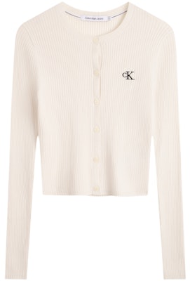 (Women) CALVIN KLEIN SS24 Slim Fit Embroidered Lyocell Blend Cardigan Sweater J223846 Order (Women) CALVIN KLEIN SS24 Slim Fit Embroidered Lyocell Blend Cardigan Sweater J223846