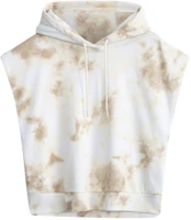 (Women) Calvin Klein Tie-Dye Embroidered Hoodie Short Sleeve Light Yellow J221210-0LA (Women) Calvin Klein Tie-Dye Embroidered Hoodie Short Sleeve Light Yellow J221210-0LA