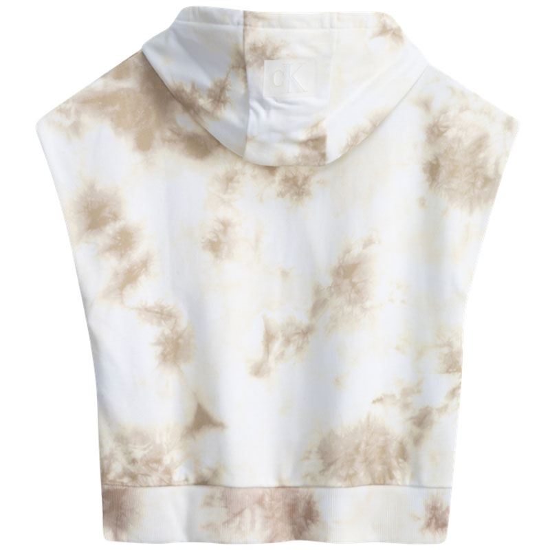 Lookbook (W) Calvin Klein 紮染刺繡短袖連帽衫 淺黃色 J221210-0LA