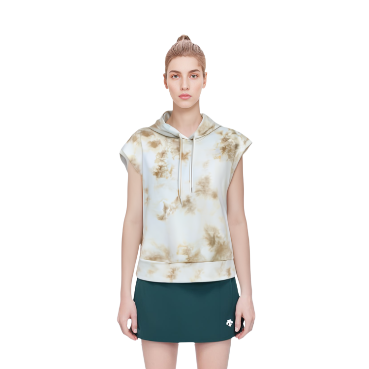 Details for (W) Calvin Klein 紮染刺繡短袖連帽衫 淺黃色 J221210-0LA