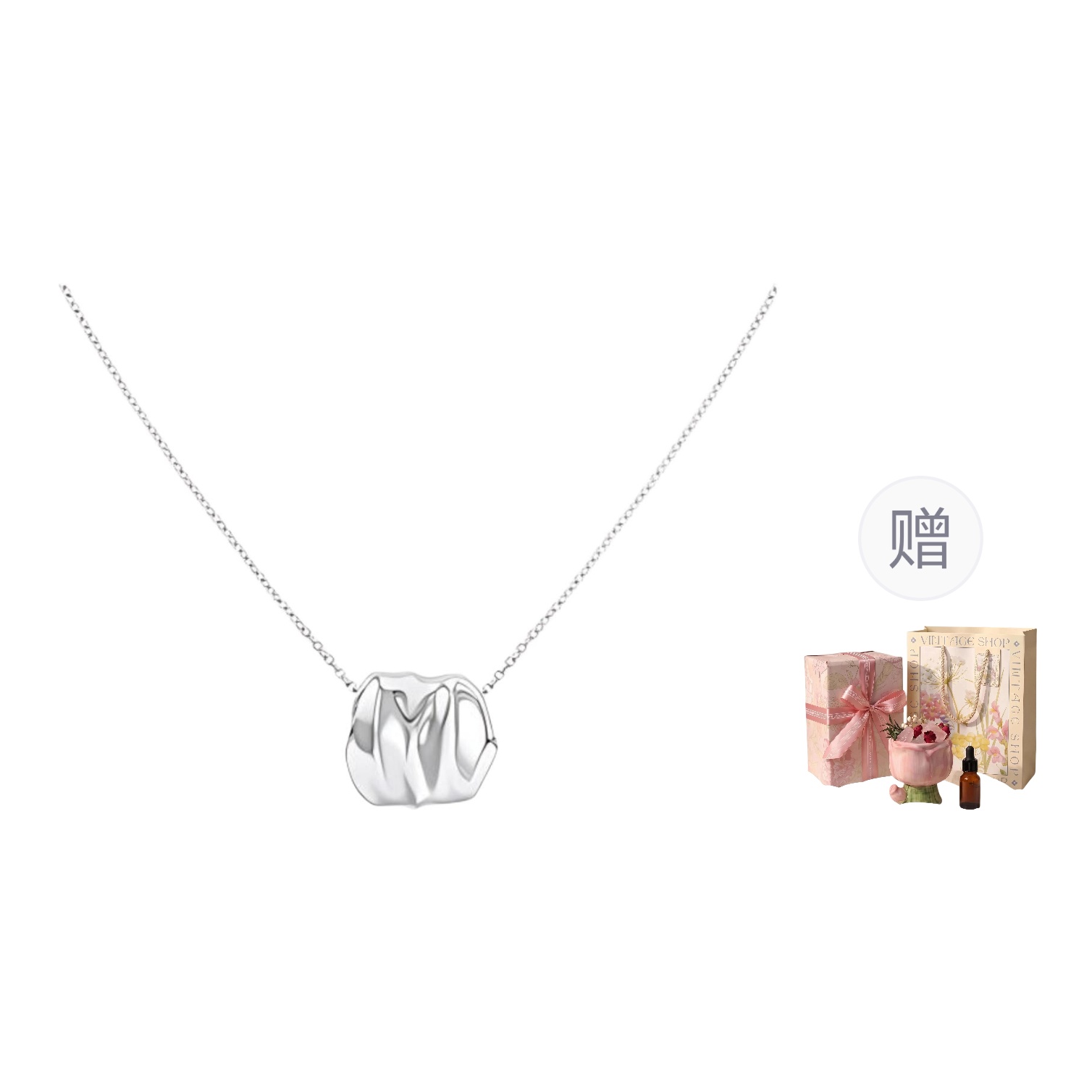 (Women) Calvin Klein Timeless Series Luxury Stainless Steel Pendant Necklace for Women. 35000638