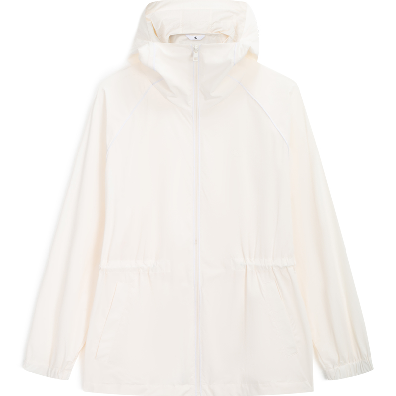 (Women) Calvin Klein UV Protection Quick-Dry Hoodie Jacket Retro White J222367YBH