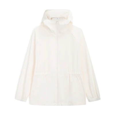 (Women) Calvin Klein UV Protection Quick-Dry Hoodie Jacket Retro White J222367YBH