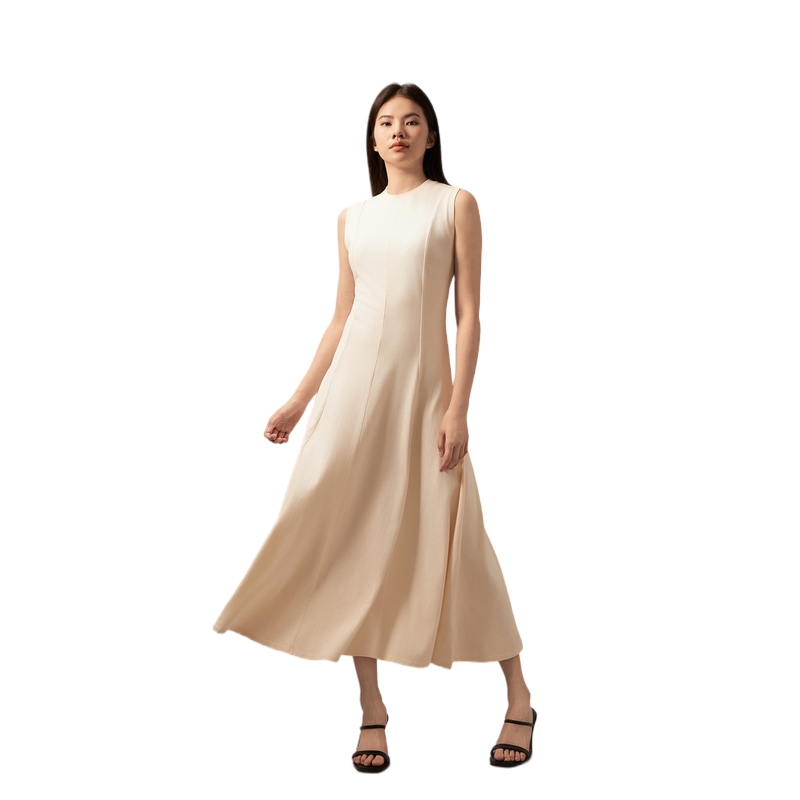 Purchase (W) Calvin Klein 女款無袖A字長洋裝 燕麥白 夏季系列 40WK278