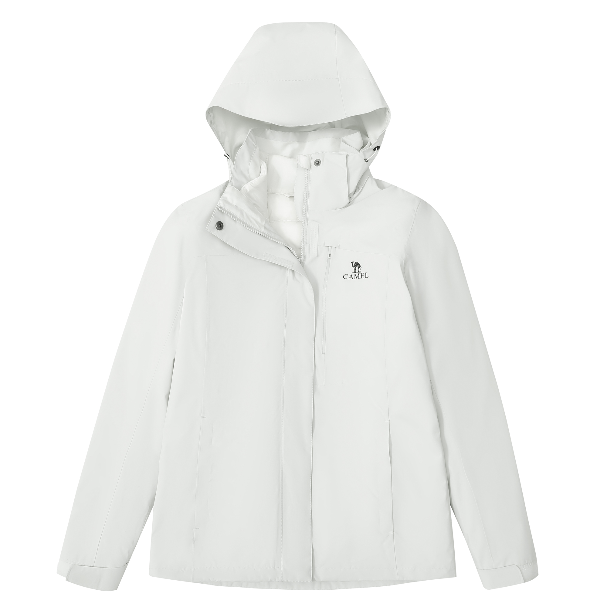 (Women) CAMEL 3-in-1 Winter Jacket with Detachable Hood and Down Inner Layer A1W131154