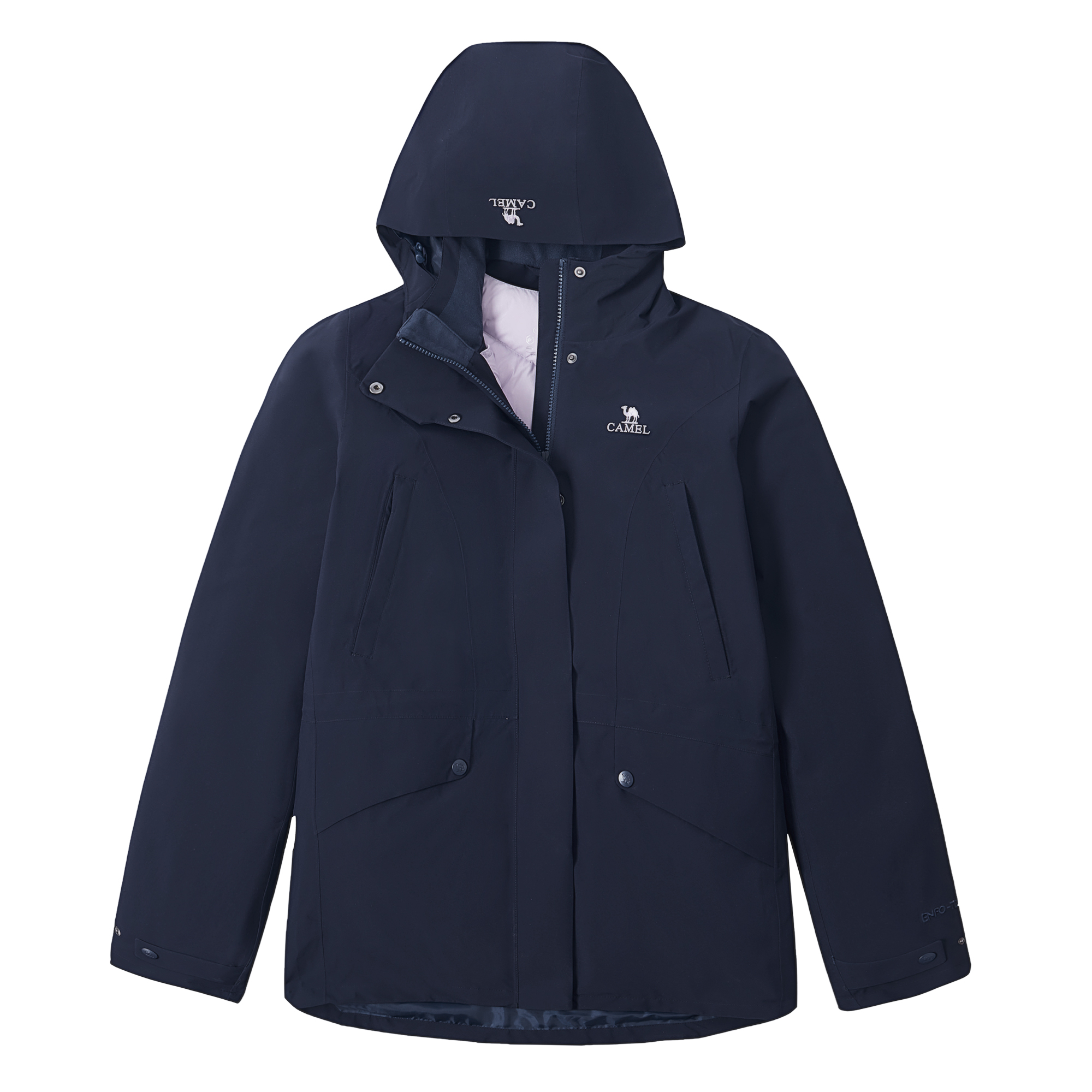 (Women) CAMEL All-Season Waterproof Breathable Detachable Down Jacket. AD22264381