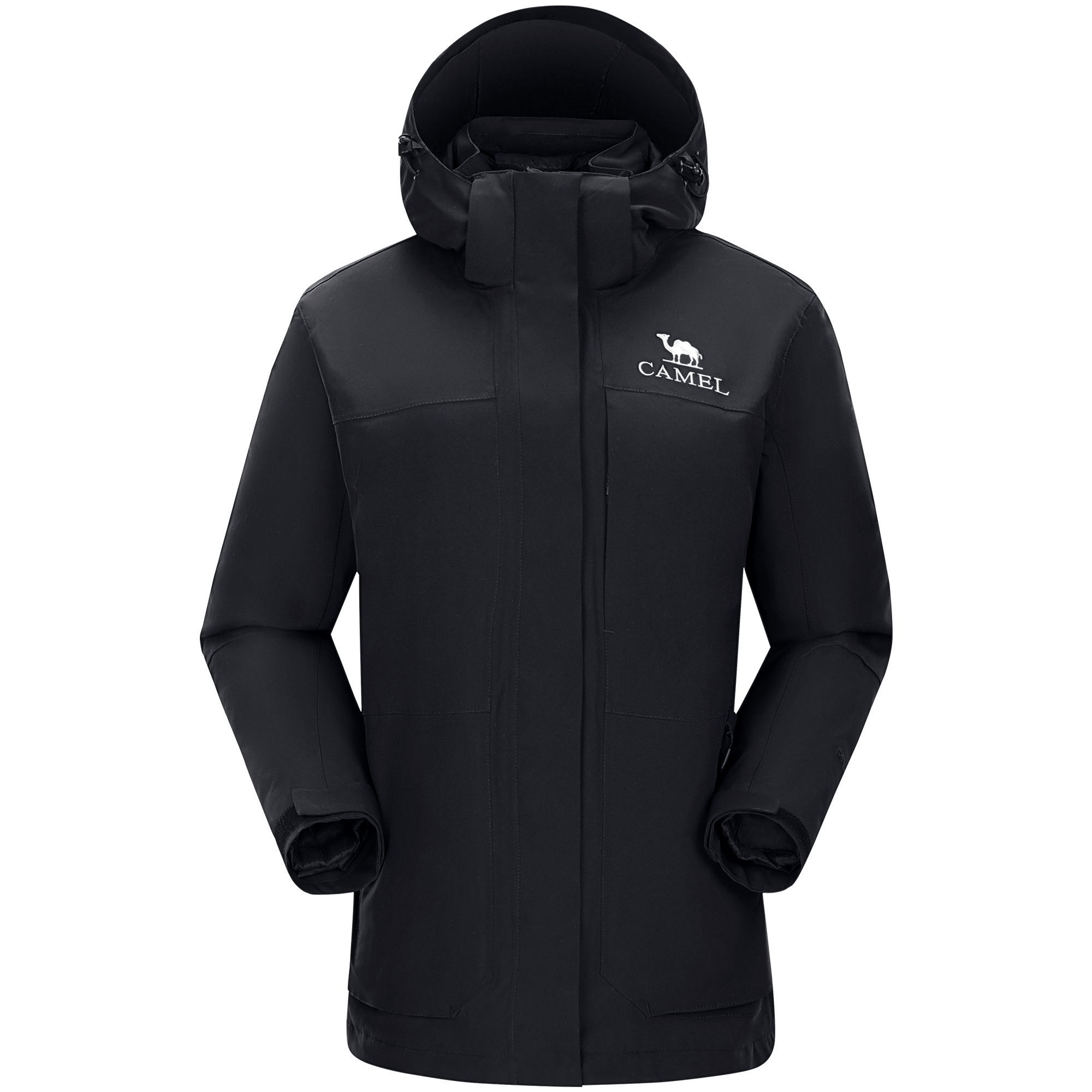 (Women) CAMEL All-Weather Down Jacket: Waterproof, Windproof, Breathable Coat. A24CA70723