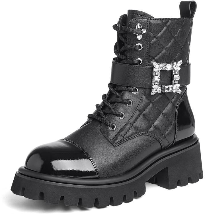 women-camel-crown-british-style-spliced-buckle-mid-calf-martin-boots-black-lf-22247527