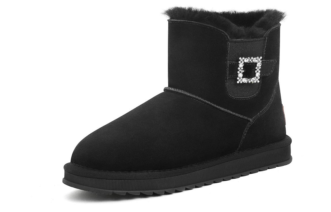 Lookbook 駱駝保暖防滑加絨加厚平底厚底短筒雪地靴女款