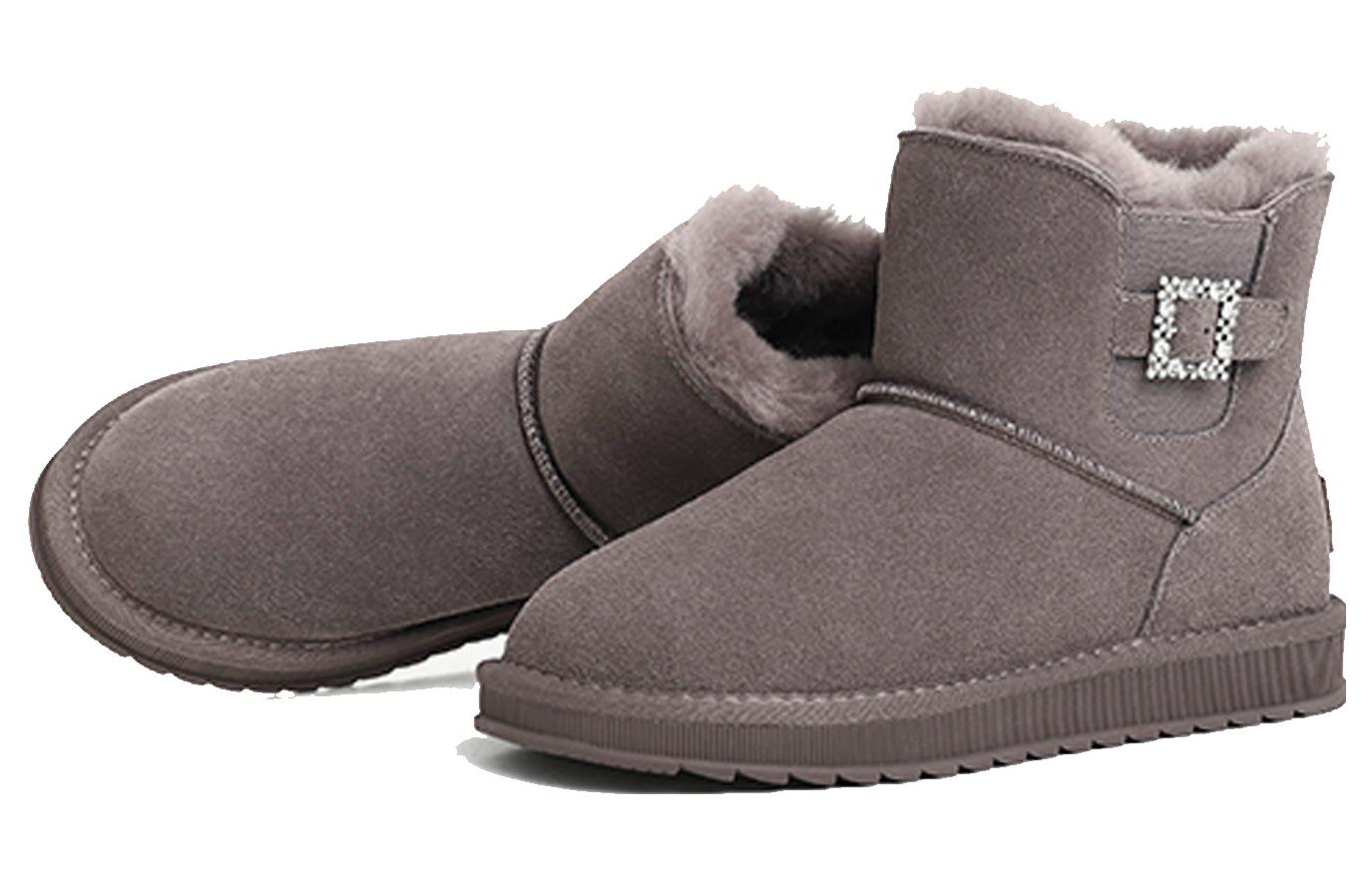 Details for 駱駝保暖防滑加絨加厚平底厚底短筒雪地靴女款