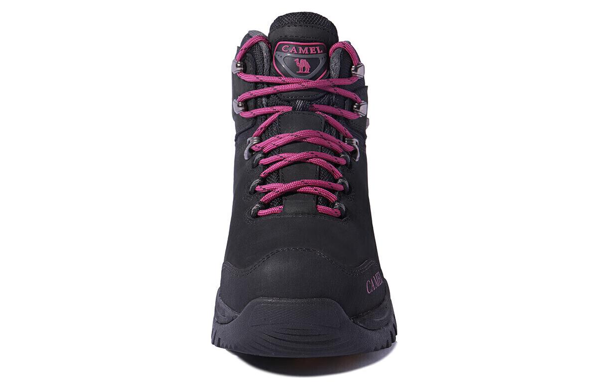 Lookbook CAMEL骆驼 平衡透氣防滑 高幫 戶外功能鞋 女款 黑色