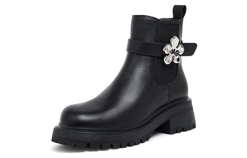 (W) CAMEL CROWN Chelsea Boot 'Black'