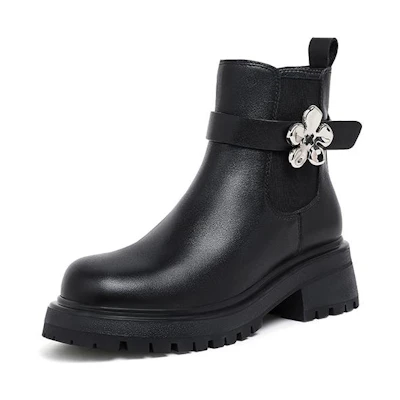 (W) CAMEL CROWN Chelsea Boot 'Black'