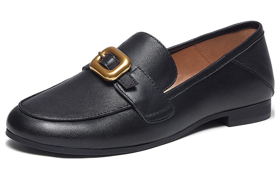 Order (W) 骆驼皇冠休闲舒适奶油色乐福鞋 L23A007065