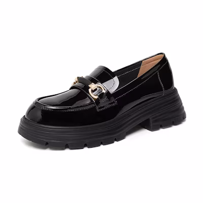 (W) CAMEL CROWN Loafer 'Thick Sole Chunky Heel'