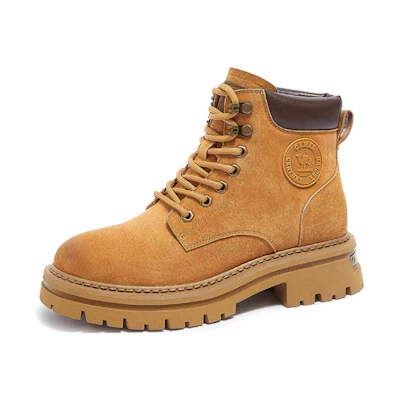 (W) CAMEL CROWN Martin Boot 'Soft Elastic Leather High Heel'