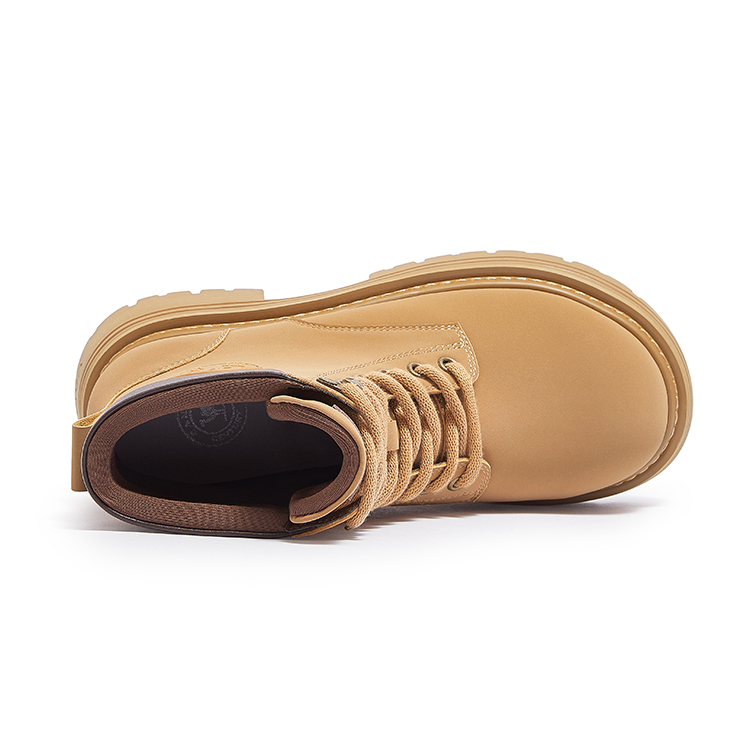 Shop CAMEL骆驼  經典百搭 踢不爛大黃靴 小個子厚底增高馬丁靴工裝靴 短筒 馬丁靴 女款