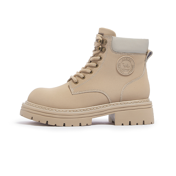 Details for CAMEL骆驼  經典百搭 踢不爛大黃靴 小個子厚底增高馬丁靴工裝靴 短筒 馬丁靴 女款