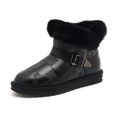 (W) CAMEL CROWN Mid-Calf Snow Boots 'Beige'