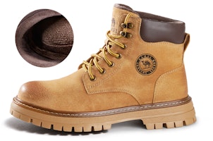 (Women) CAMEL CROWN Retro Classic 'Yellow Fleece-Lined Short Martin Boots' GF122W7790R (Women) CAMEL CROWN Retro Classic 'Yellow Fleece-Lined Short Martin Boots' GF122W7790R