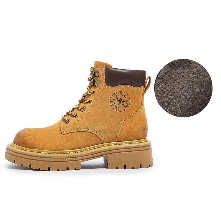 (W) CAMEL CROWN Retro Classic 'Yellow Short Stack Martin Boot'