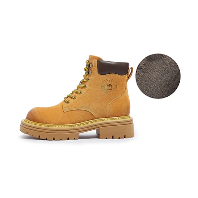 (W) CAMEL CROWN Retro Classic 'Yellow Short Stack Martin Boot'