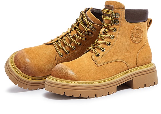 (W) CAMEL CROWN Bota Clásica Retro Martin 'Suela Alta Amarilla Corta' L23W076036 Lookbook (W) CAMEL CROWN Bota Clásica Retro Martin 'Suela Alta Amarilla Corta' L23W076036