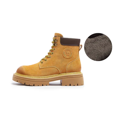 (W) CAMEL CROWN Retro Classic Short Boots 'Fleece-Lined Martin'