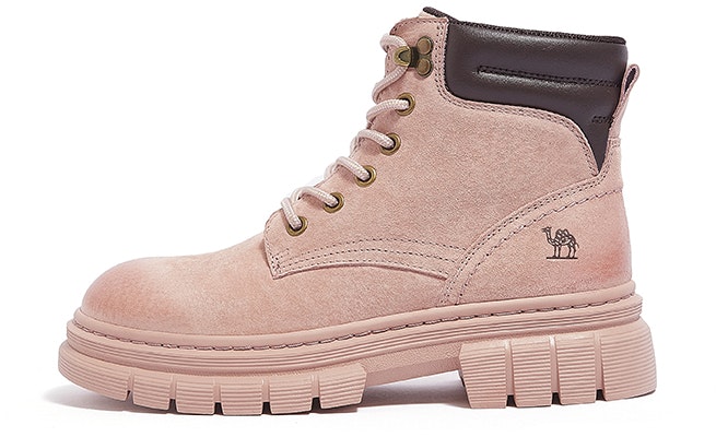 (Women) CAMEL CROWN Round Toe Lace-Up Ankle Martin Boots 'Yellow Brown' L23W307016 3