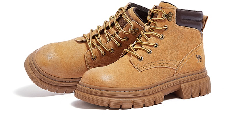(Women) CAMEL CROWN Round Toe Lace-Up Ankle Martin Boots 'Yellow Brown' L23W307016 Lookbook (Women) CAMEL CROWN Round Toe Lace-Up Ankle Martin Boots 'Yellow Brown' L23W307016