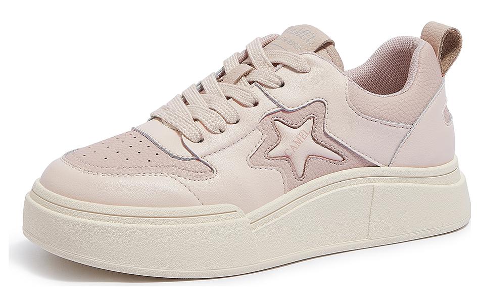(W) CAMEL CROWN Round Toe Lace-Up Low Top 'Light Pink'