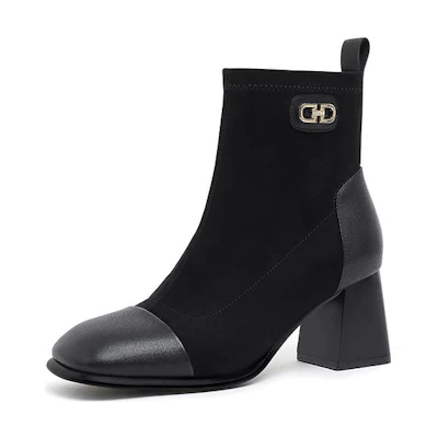 (W) CAMEL CROWN Short Boots 'Black'