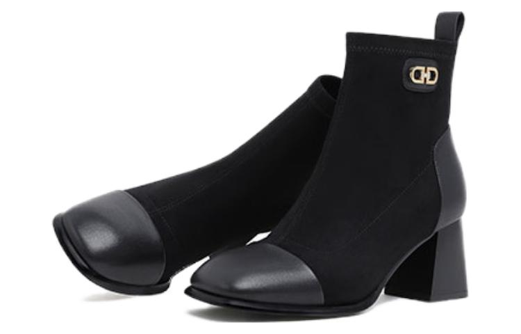 Order (W) 캐멀크라운 블랙 숏부츠 (Camel Crown Black Short Boots - Abbreviated) LF22246918