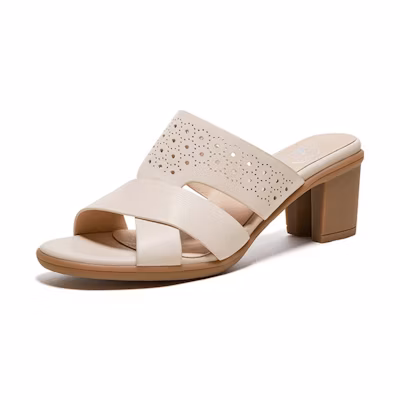 (W) CAMEL CROWN Slide High Heel 'Casual Everyday'